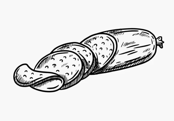 Sosisin el çizimi çizimi