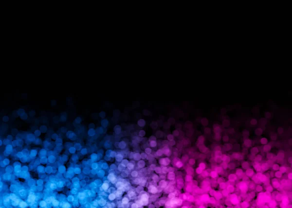 Blue Magenta Bokeh Lights Black Background Copy Space Your Text — Stock Photo, Image