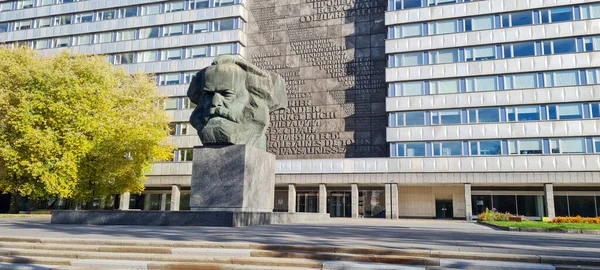 Chemnitz Niemcy 2022 Pomnik Karola Marksa Posąg Niemieckiego Filozofa Karla — Zdjęcie stockowe