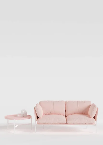 Moderne Rosa Möbel Und Kopierraum Für Text Werbung Möbelhaus Innenausstattung — Stockfoto
