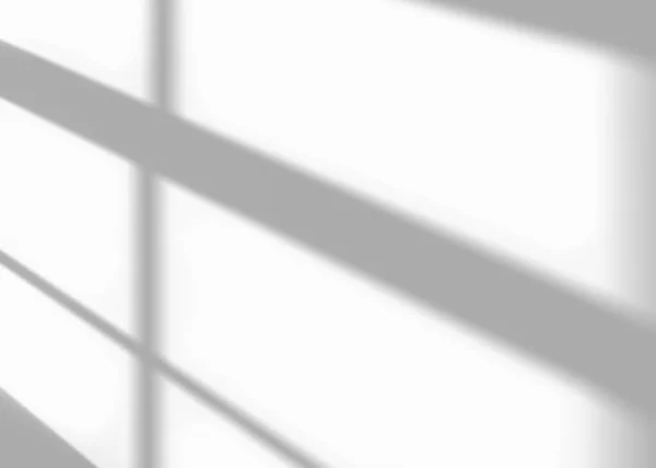 Schatten Aus Fenster Overlay Effekt Realistischer Grauer Schatten Auf Weißem — Stockfoto