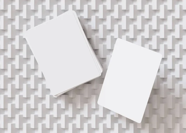 Cartas Brancas Branco Cartas Póquer Gozam Modelo Com Espaço Cópia — Fotografia de Stock