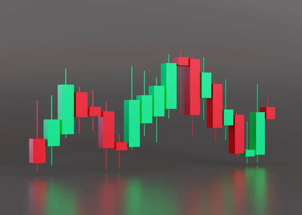 Trading Chart Stock Trade Data Graph Japanese Sticks Financial Diagram — Stock Photo, Image