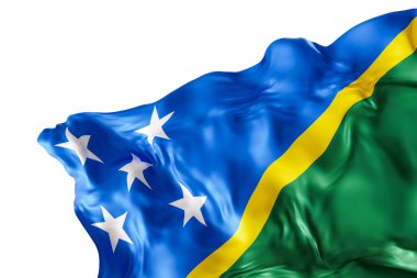 Beyaz arka planda izole edilmiş katları olan Solomon Adaları 'nın gerçekçi bayrağı. Dipnot, köşe tasarım elemanı. Kes şunu. Vatansever temalar ya da ulusal organizasyonlar için mükemmel. 3 Boyutlu Hazırlama