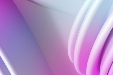 Yumuşak mor, pembe ve mavi tonlara sahip, pürüzsüz kıvrımlı şekillere ve ince ışıklandırmaya sahip minimalist soyut gradyan arkaplan. Modern fütüristik titreşim, markalaşma ve yaratıcı projeler için mükemmel. Üç Boyut