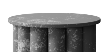 Şeffaf arka planda minimalist beton podyum. Ön manzara. Ürün sergisi için hazırlan. Kaideyi ya da platformu kes. Boş sahne. Sahne, reklam için vitrin, mal. 3 Boyutlu Hazırlama.