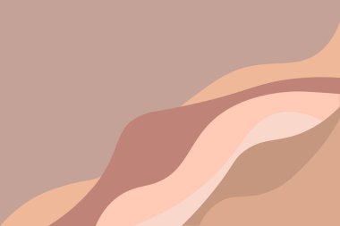 Bej renkli katmanlar tuvalde yavaşça akıyor ve soyut bir zemin oluşturuyor. Yumuşak şekiller ve sıcak pastel renkler çeşitli tasarım ihtiyaçları için sakin ve çok yönlü bir alan sağlar..