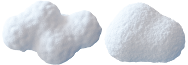 Yukarıdan izole edilmiş kar yığınlarını görüntüler, şeffaf arkaplana karşı üç boyutlu bir etki yaratır. Kış temaları ve dokularını resmetmek için ideal