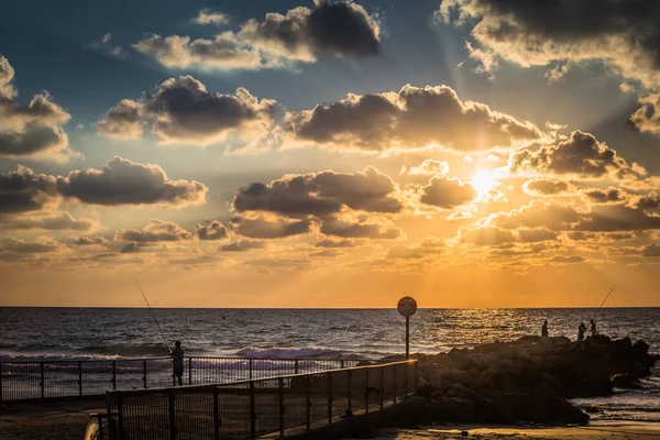 Günbatımı, sahil, Akdeniz.