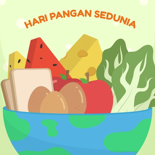 Ilustration of Fresh Food Supply for World Food Day