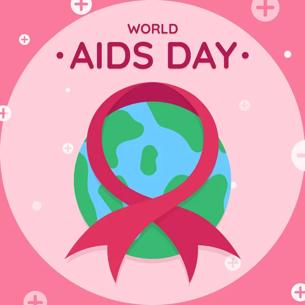 Εικονογράφηση Για Τον Εορτασμό Της Παγκόσμιας Ημέρας Aids — Φωτογραφία Αρχείου