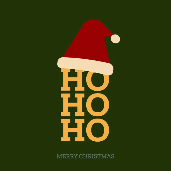 Salam Natal Dengan Ilustrasi Topi Santa — Stok Foto