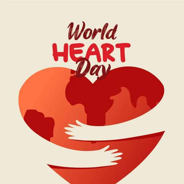 Παγκόσμια Ημέρα Καρδιάς Χέρια Αγκαλιάζοντας Καρδιά — Φωτογραφία Αρχείου