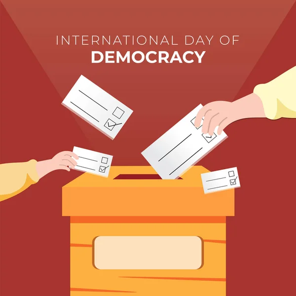 Tarjeta Felicitación Del Día Internacional Democracia —  Fotos de Stock