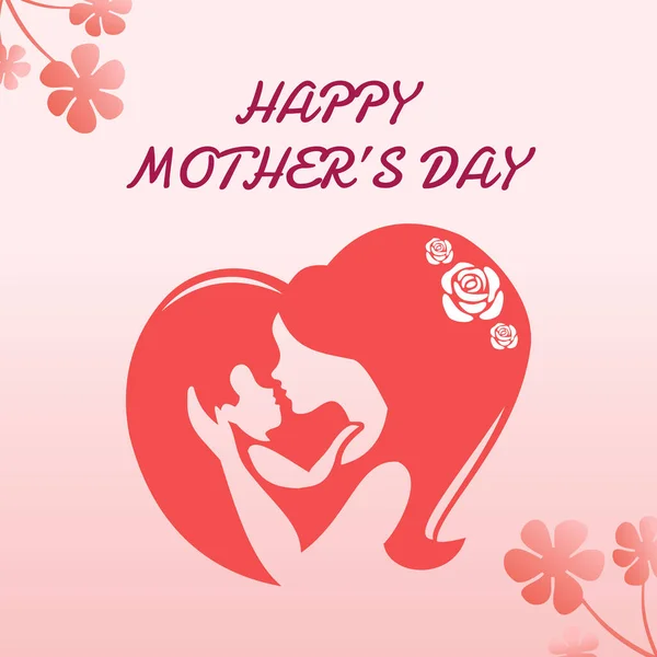Happy Ημέρα Της Μητέρας Ευχητήρια Κάρτα — Φωτογραφία Αρχείου