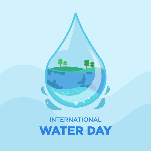 Grußkarte Zum Internationalen Wassertag — Stockfoto