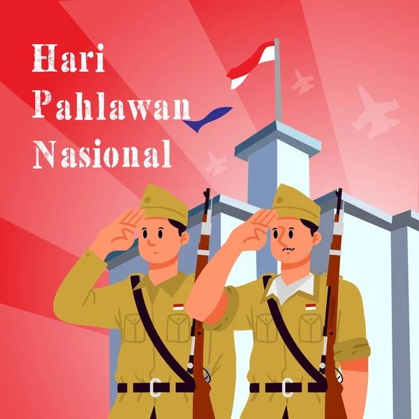 Kartu Ucapan Hari Pahlawan Nasional — Stok Foto