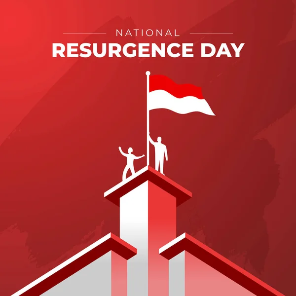 Nationellt Resurgence Day Gratulationskort — Stockfoto