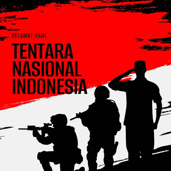 Hari Tentara Εθνική Ινδονησία Ινδονησιακή Εθνική Στρατιωτική Ημέρα — Φωτογραφία Αρχείου