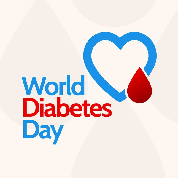 World Diabetes Day Vector Illustration Inglês Adequado Para Cartão Saudação — Fotografia de Stock