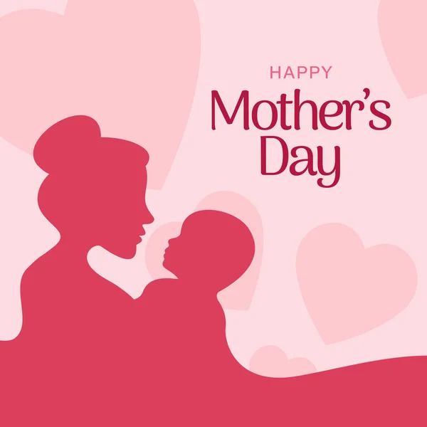 Μητέρες Ημέρα Σχέδιο Πέρα Από Ροζ Υπόβαθρο Εικονογράφηση Φορέας — Φωτογραφία Αρχείου
