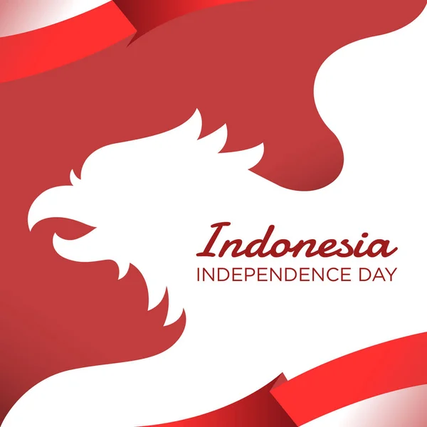 Grußkarte Zum Indonesischen Unabhängigkeitstag — Stockfoto