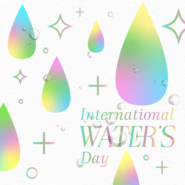 International Waters Day Greetings Card — Stock Photo, Image