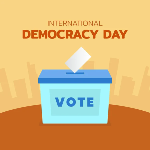 Вітальна Листівка Міжнародного Дня Демократії — стокове фото