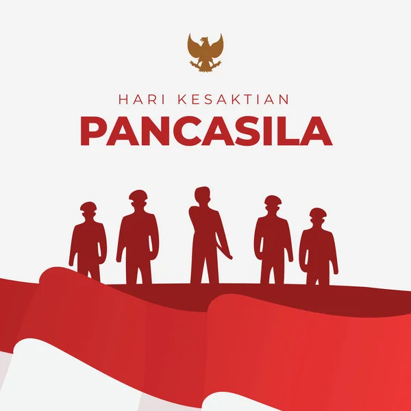 Karta Okolicznościowa Hari Kesaktian Pancasila — Zdjęcie stockowe