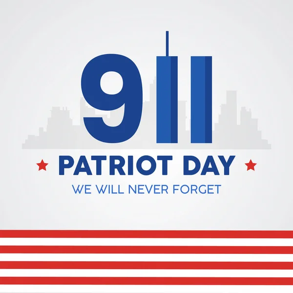 Tarjeta Felicitación Patriot Day 911 —  Fotos de Stock