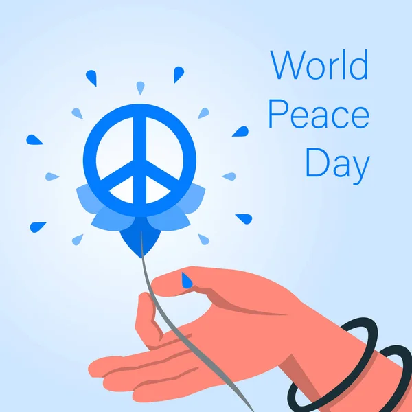 Dia Mundial Paz Saudações Cartão — Fotografia de Stock