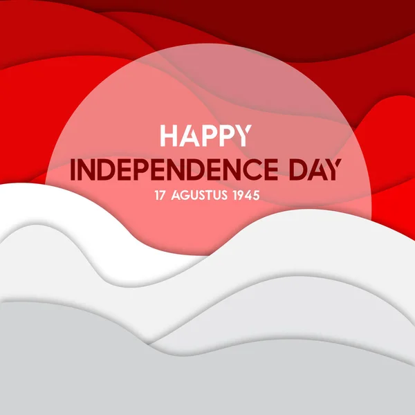 Glad Självständighetsdag För Indonesiska Folket — Stock vektor