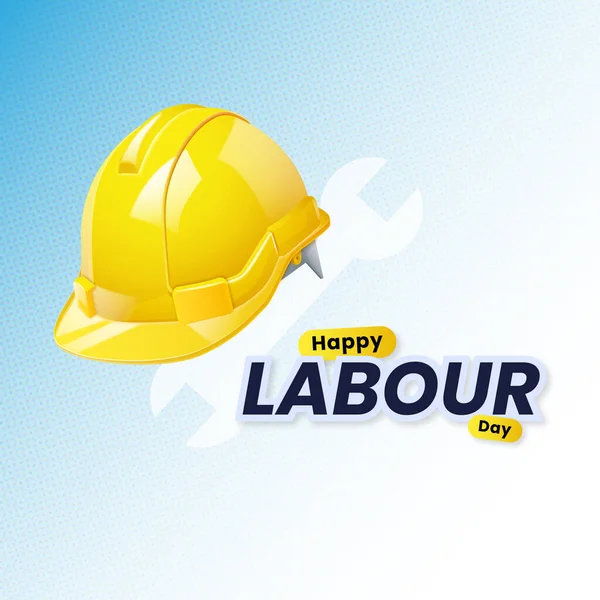 stock image Labour Day Design Concept with Safety Helmet Illustration