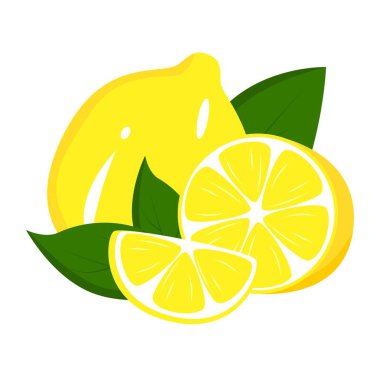 Tam Limon ve Dilimlenmiş Yapraklı Şekil