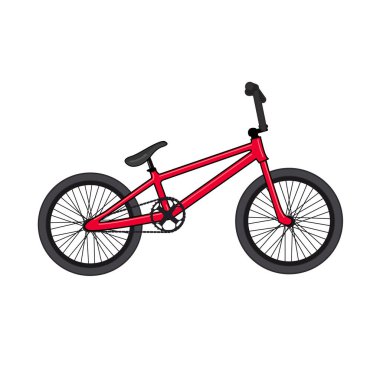 kırmızı bisiklet vektör illüstrasyon grafiği