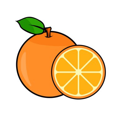 turuncu meyve vektörü resimleme grafiği