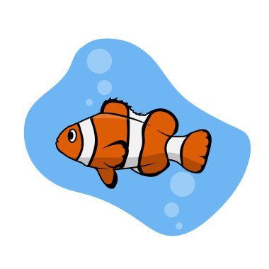 clown fish vector illustration graphic clipart