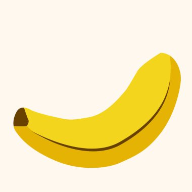 Kırık Beyaz Arkaplan ile İzole edilmiş Muz Meyve Vektörü Resmi