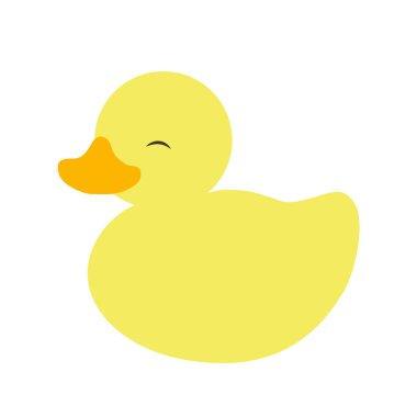 İzole Ördek Hayvan Vektör Resmi Beyaz Arkaplan Çizimi