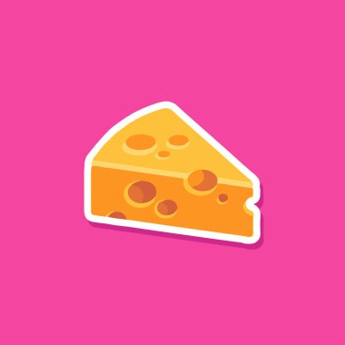 Peynir simgesinin vektör illüstrasyonu