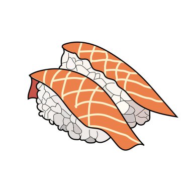 Basit sashimi vektör illüstrasyon grafiği