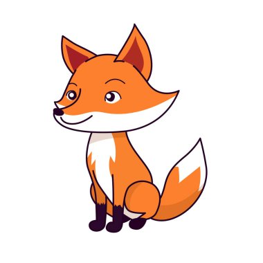 Basit tilki vektör resimleme grafiği