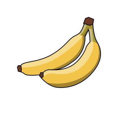 Basit muz vektör resimleme grafiği