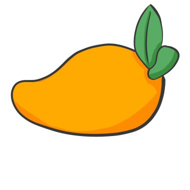 Renkli Meyveli Gıda Basit Vektör İllüstrasyonu