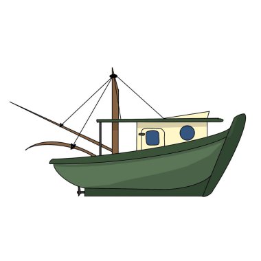 tekne karikatür vektör illüstrasyonu