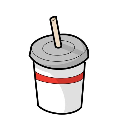 vektör karikatür kağıt bardak