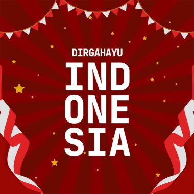 Endonezya bağımsızlık günü tasarım grafiği