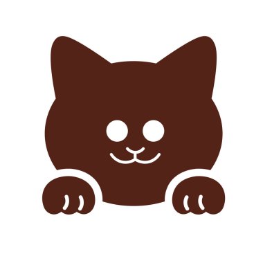 tapılası kedi silueti vektör çizimi