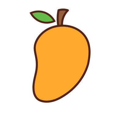 Tatlı Sarı Mango Vektör İllüstrasyonu