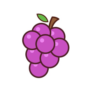 Üzüm Vektörü İllüstrasyon Sanatı Lezzetli